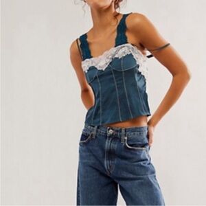 738. Free People Ivory Neon Nights Cami